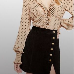 Free People Understated Suede Mini Skirt